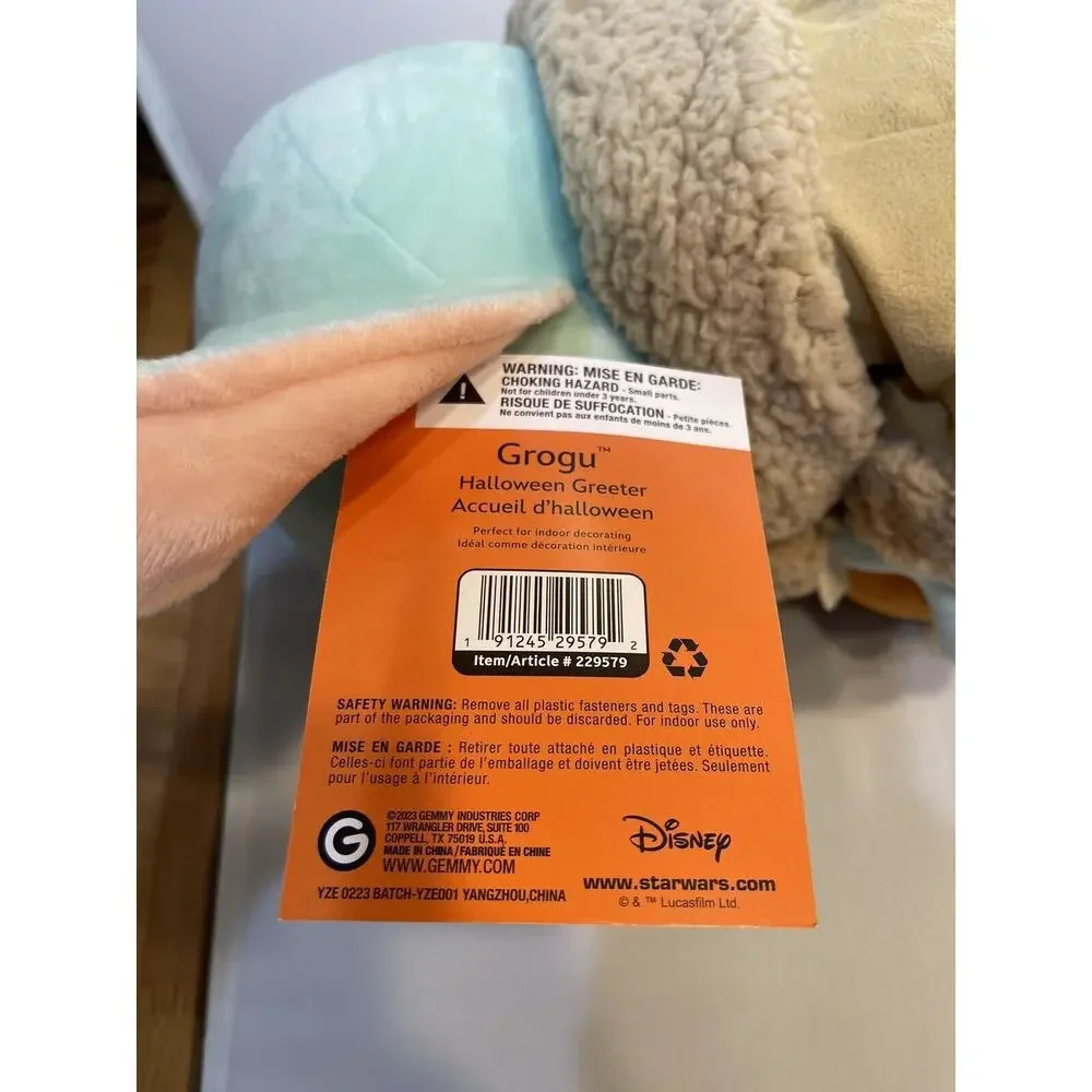 NWT Gemmy 18 in Disney The Mandalorian‎ Baby Yoda Halloween Greeter Pumpkin